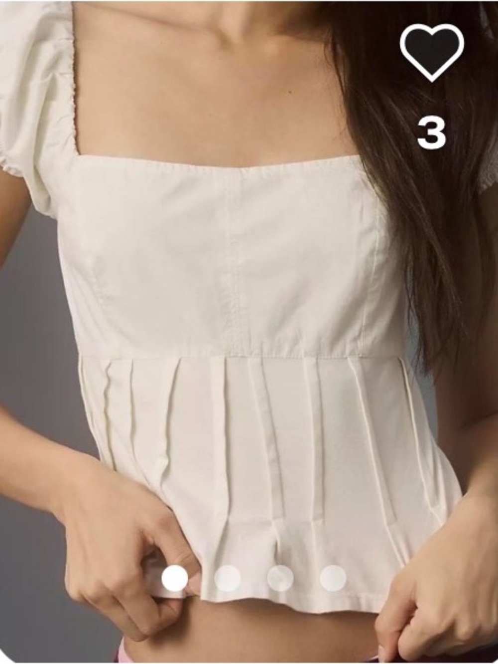 Anthropologie Puffed Cap Sleeve Corset Top XS